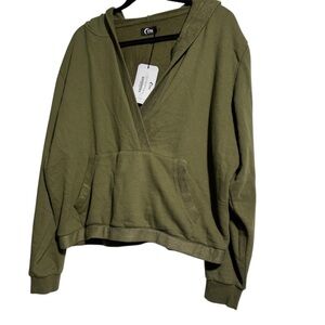 Zyia Olive Calmness Pocket Hoodie – Size 3XL (NWT) Cropped
